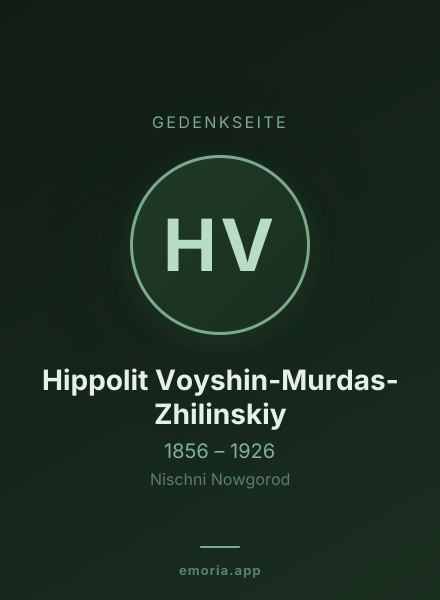 Gedenkportrait von Hippolit Voyshin-Murdas-Zhilinskiy