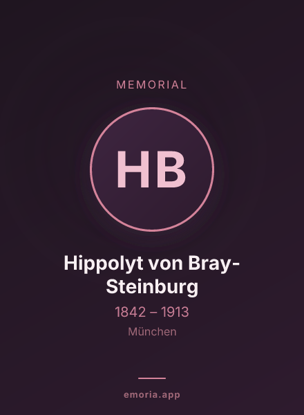 Memorial portrait of Hippolyt von Bray-Steinburg