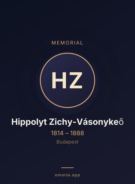 Memorial portrait of Hippolyt Zichy-Vásonykeő