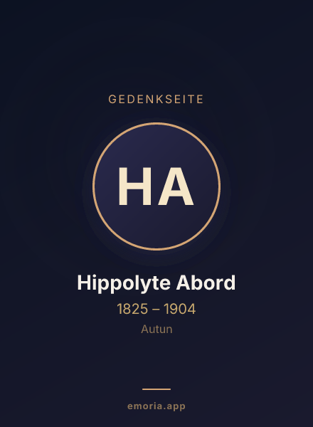 Gedenkportrait von Hippolyte Abord