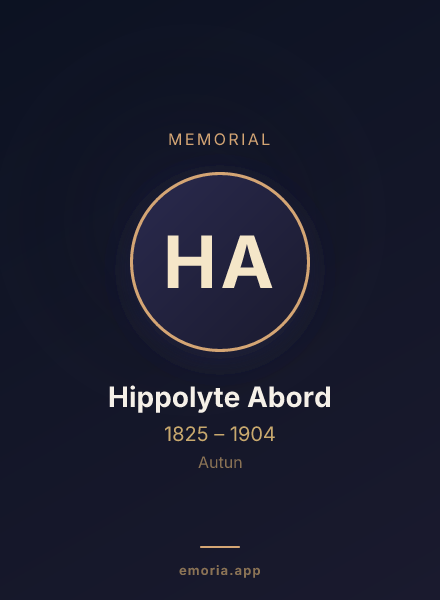 Memorial portrait of Hippolyte Abord