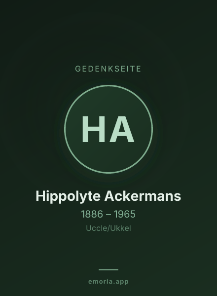 Gedenkportrait von Hippolyte Ackermans