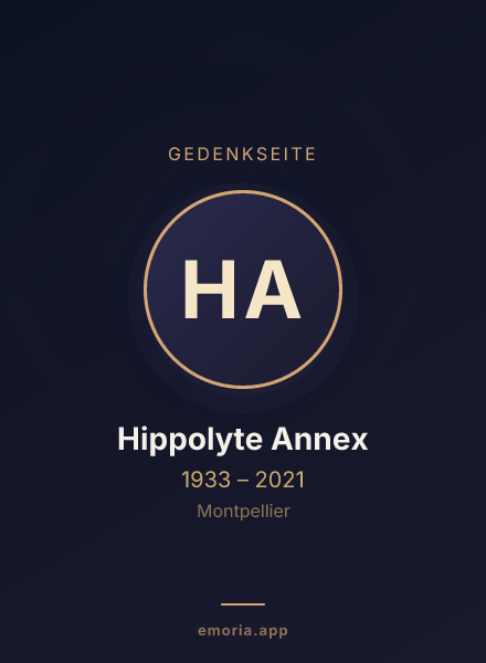 Gedenkportrait von Hippolyte Annex