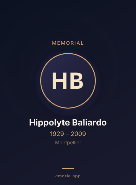 Memorial portrait of Hippolyte Baliardo