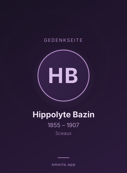 Gedenkportrait von Hippolyte Bazin