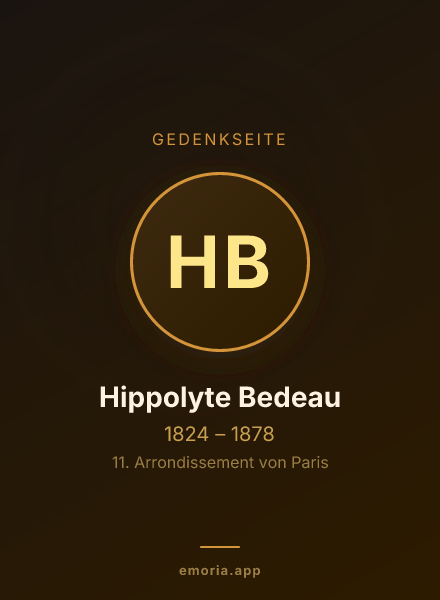 Gedenkportrait von Hippolyte Bedeau