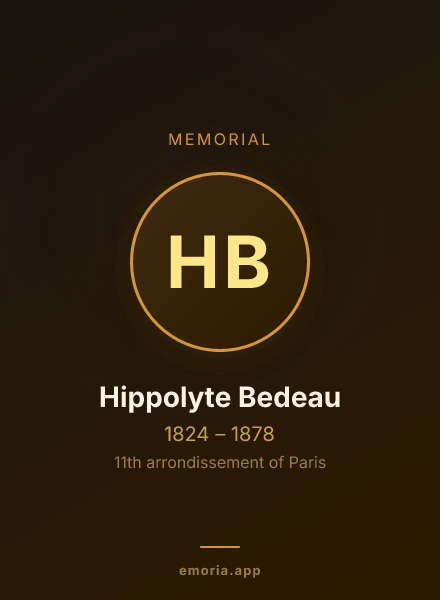 Memorial portrait of Hippolyte Bedeau