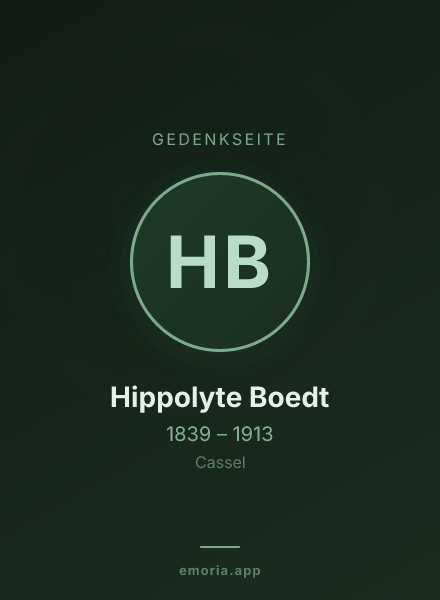 Gedenkportrait von Hippolyte Boedt