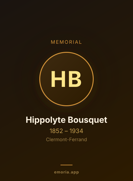 Memorial portrait of Hippolyte Bousquet