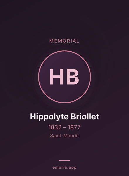 Memorial portrait of Hippolyte Briollet