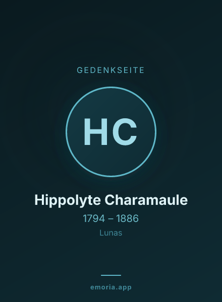 Gedenkportrait von Hippolyte Charamaule