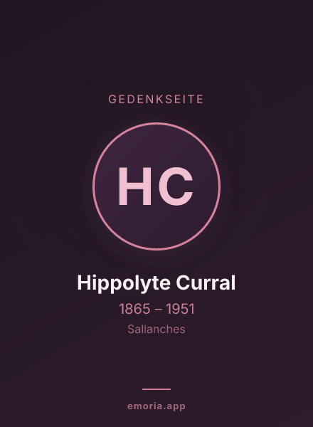Gedenkportrait von Hippolyte Curral