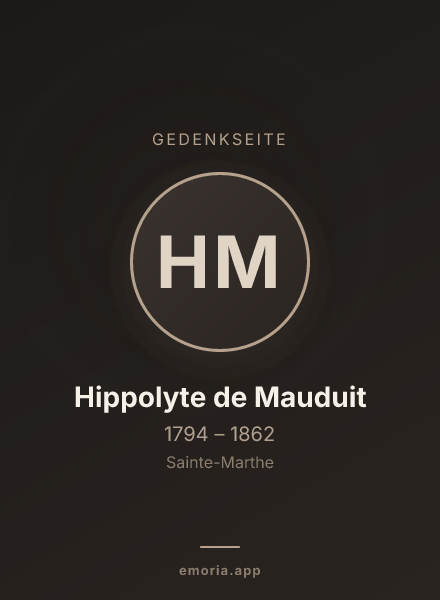 Gedenkportrait von Hippolyte de Mauduit