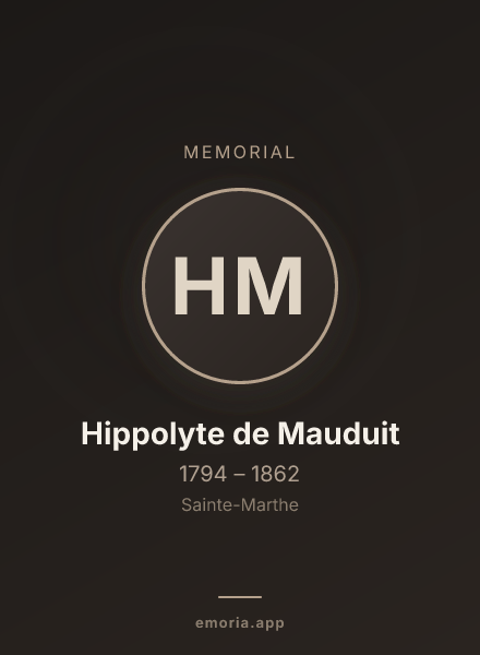 Memorial portrait of Hippolyte de Mauduit