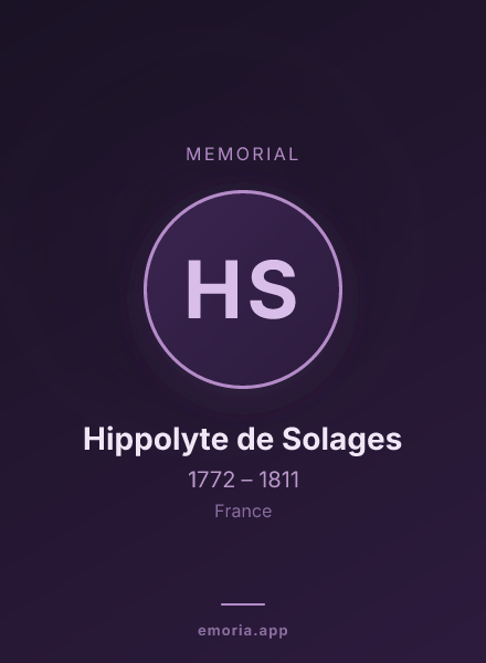Memorial portrait of Hippolyte de Solages