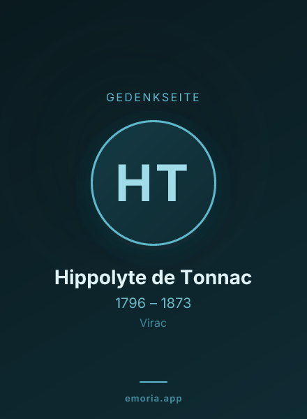 Gedenkportrait von Hippolyte de Tonnac