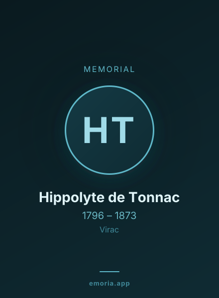 Memorial portrait of Hippolyte de Tonnac