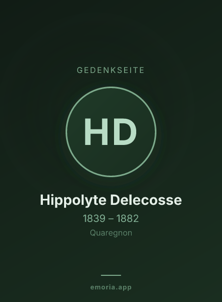 Gedenkportrait von Hippolyte Delecosse