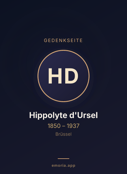 Gedenkportrait von Hippolyte d'Ursel