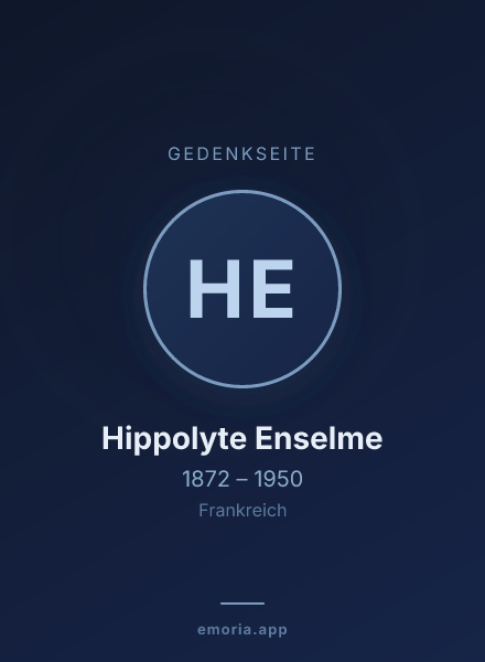 Gedenkportrait von Hippolyte Enselme