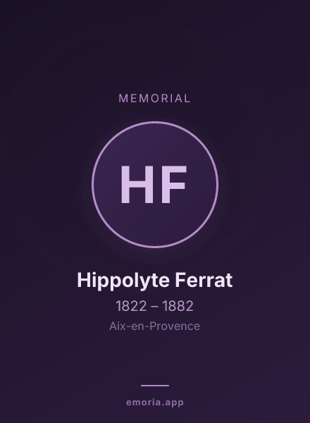Memorial portrait of Hippolyte Ferrat