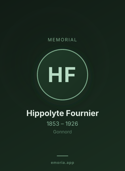 Memorial portrait of Hippolyte Fournier
