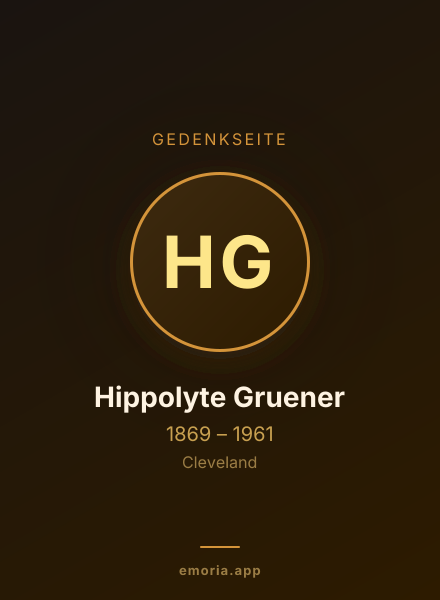 Gedenkportrait von Hippolyte Gruener