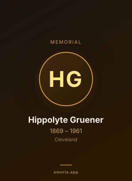 Memorial portrait of Hippolyte Gruener