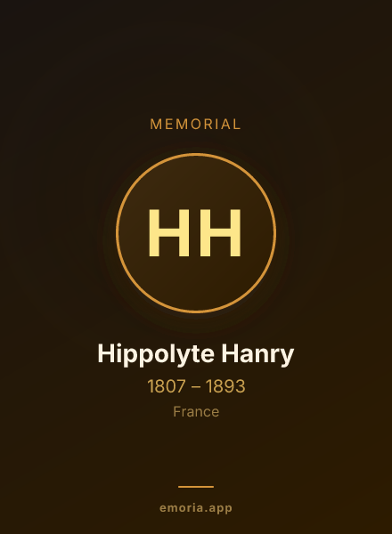 Memorial portrait of Hippolyte Hanry