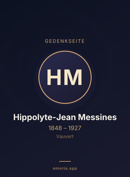 Gedenkportrait von Hippolyte-Jean Messines