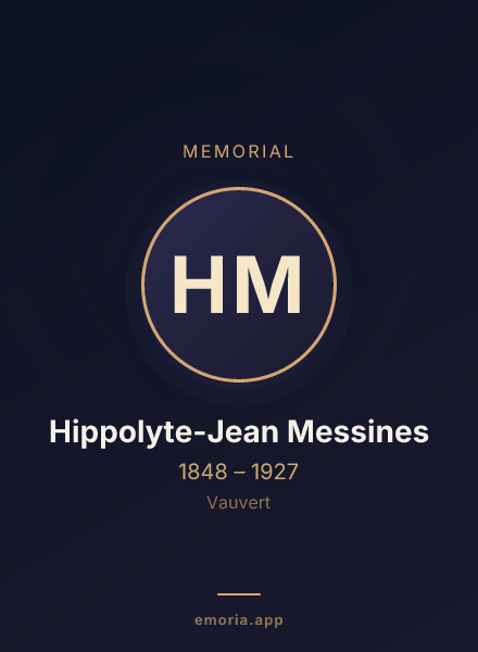 Memorial portrait of Hippolyte-Jean Messines
