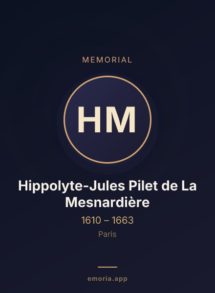 Memorial portrait of Hippolyte-Jules Pilet de La Mesnardière