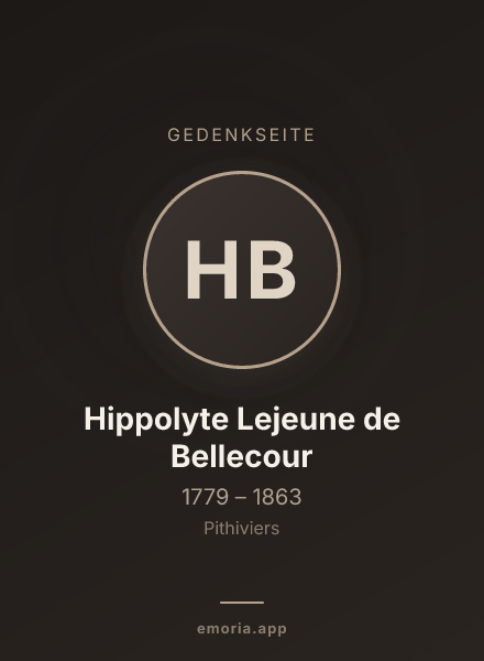 Gedenkportrait von Hippolyte Lejeune de Bellecour