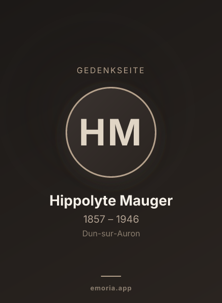 Gedenkportrait von Hippolyte Mauger