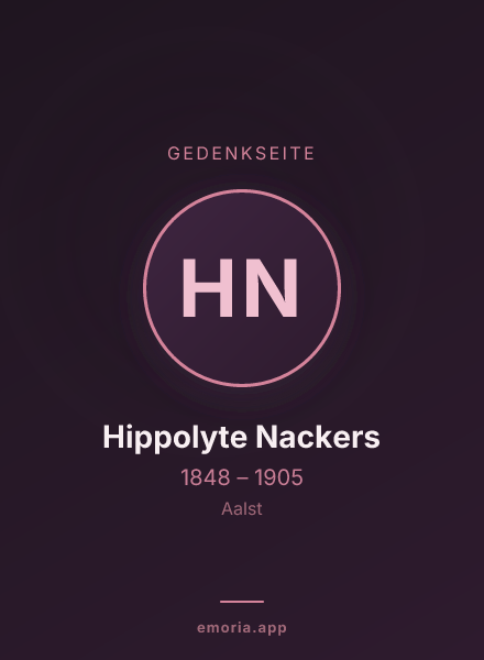 Gedenkportrait von Hippolyte Nackers