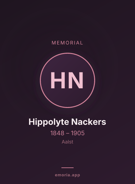 Memorial portrait of Hippolyte Nackers