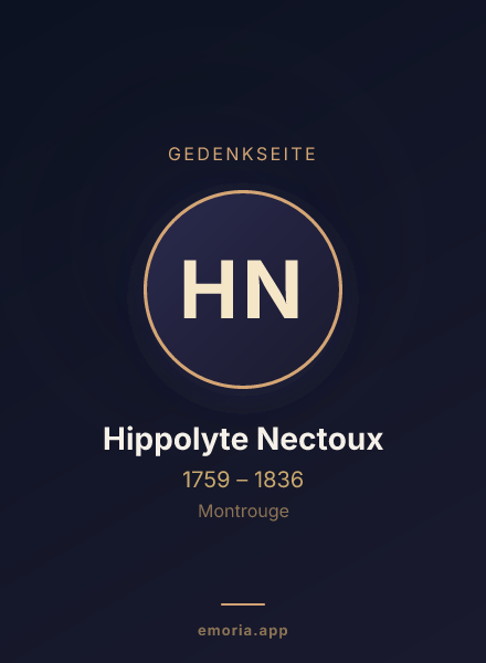 Gedenkportrait von Hippolyte Nectoux