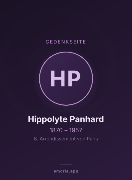 Gedenkportrait von Hippolyte Panhard