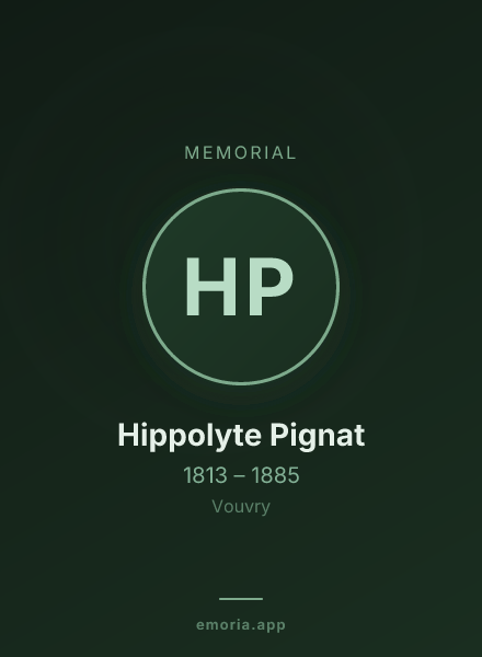 Memorial portrait of Hippolyte Pignat