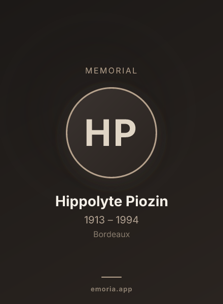 Memorial portrait of Hippolyte Piozin
