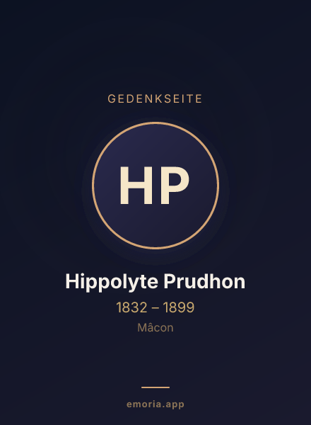 Gedenkportrait von Hippolyte Prudhon