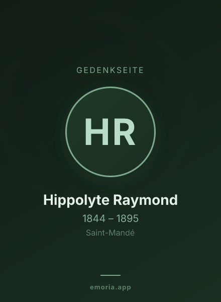 Gedenkportrait von Hippolyte Raymond