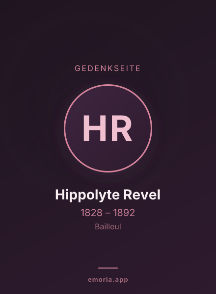 Gedenkportrait von Hippolyte Revel