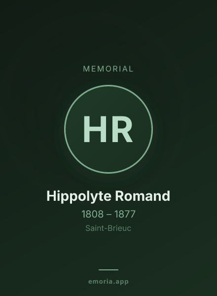 Memorial portrait of Hippolyte Romand