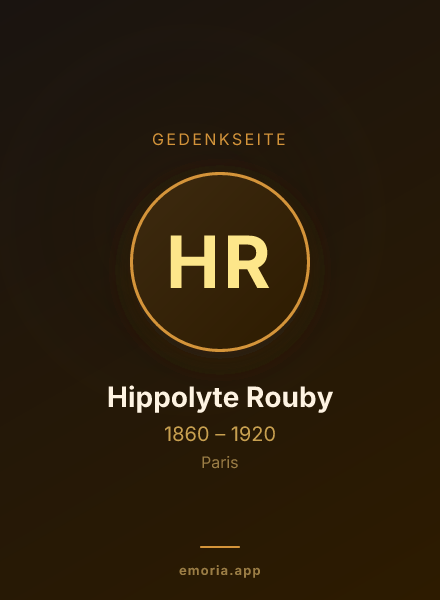 Gedenkportrait von Hippolyte Rouby