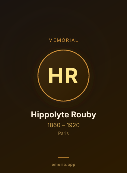 Memorial portrait of Hippolyte Rouby