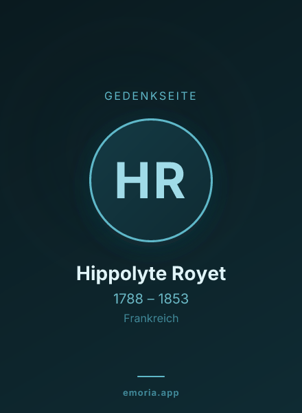 Gedenkportrait von Hippolyte Royet