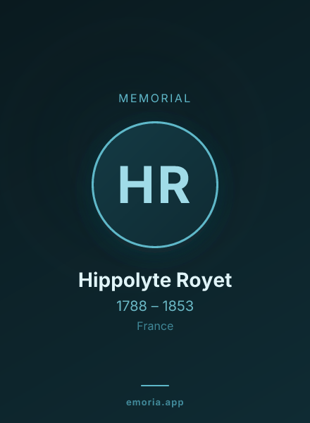 Memorial portrait of Hippolyte Royet