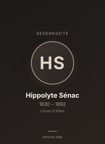 Gedenkportrait von Hippolyte Sénac