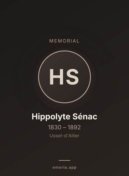 Memorial portrait of Hippolyte Sénac